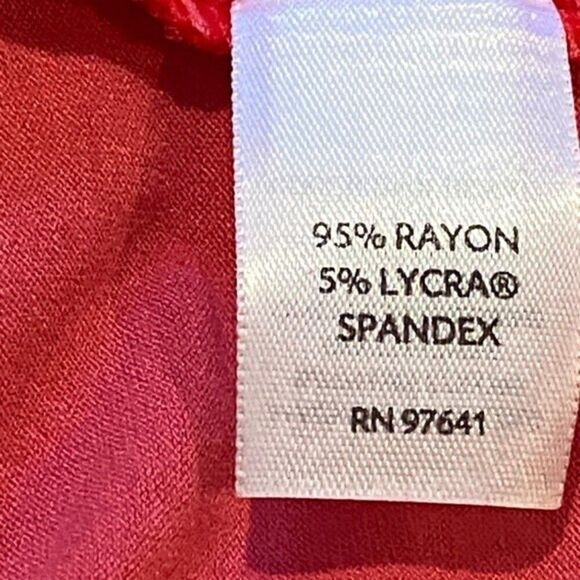 J Jill Color Block Long sleeve Tunic Red Brown Pink Size L Stretch - Picture 7 of 8